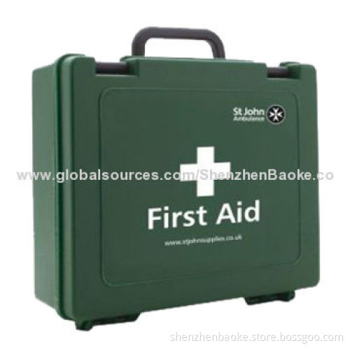 Vehicles Plastic First-aid Kit Boxes, Green with your Logo Printing